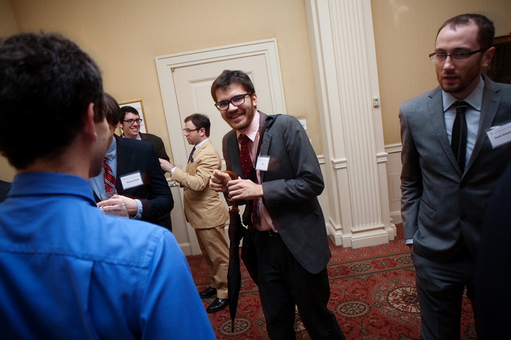 John Timothy having a blast with friends at the Waldorf Astoria during TimCon28. Photo by Alan Chin.