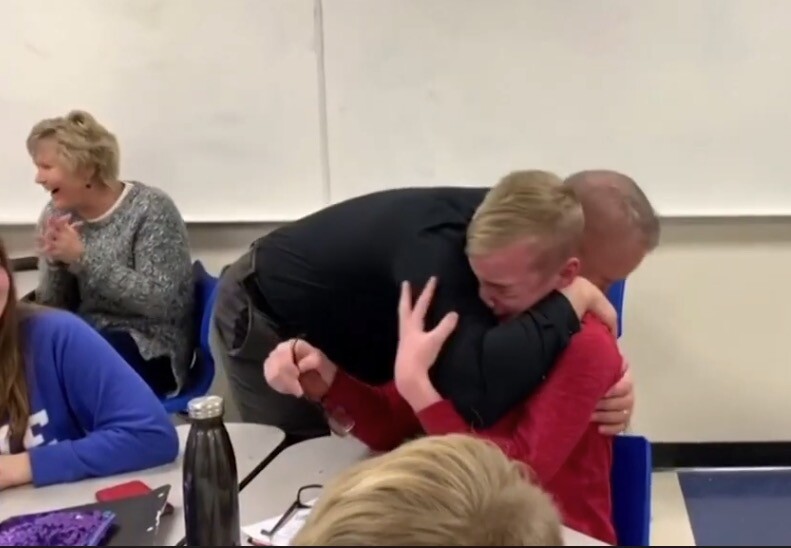 Colorblind boy crying after seeing color for the first time