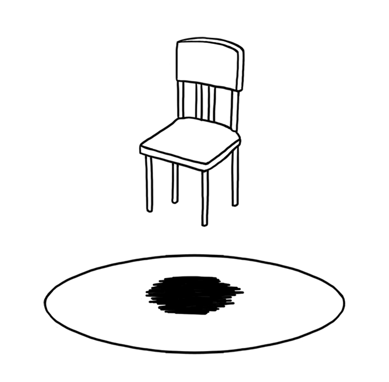 Magic Circle — chair and portal illustration by Lilli Carré