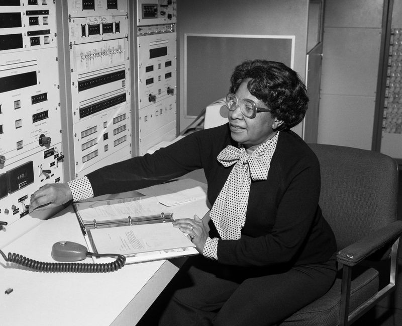 Mary Jackson at work, NASA Langley